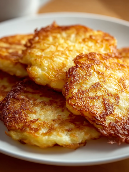 A plate of fried pancakes.