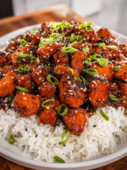 A plate of food with rice and meat.