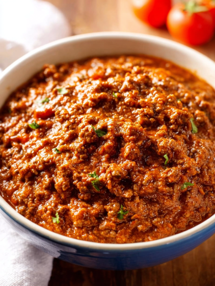 A bowl of chili with green onions.