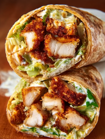 A sandwich with chicken and lettuce.