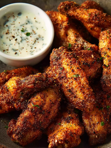A bowl of Old Bay Chicken Wings.