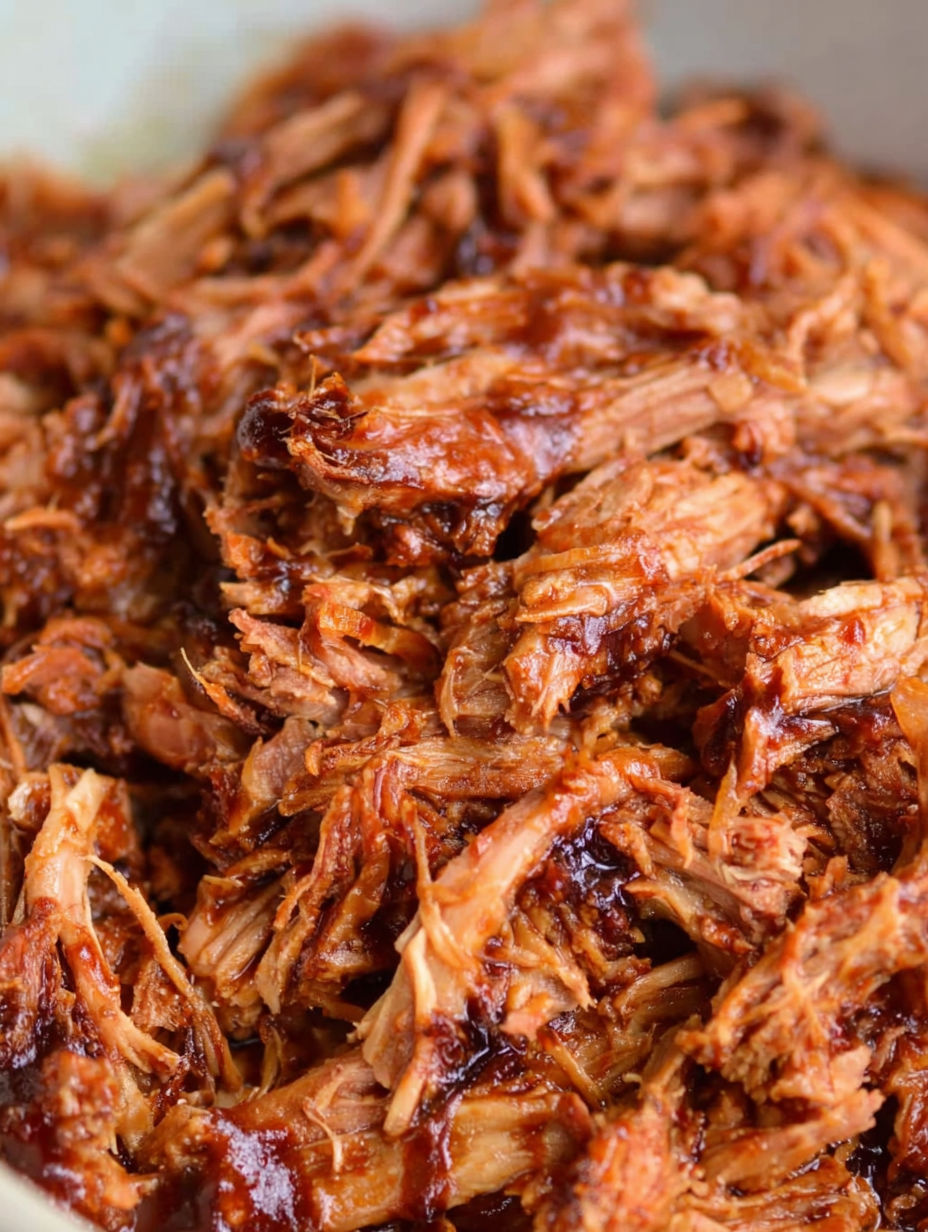 A pile of shredded beef.