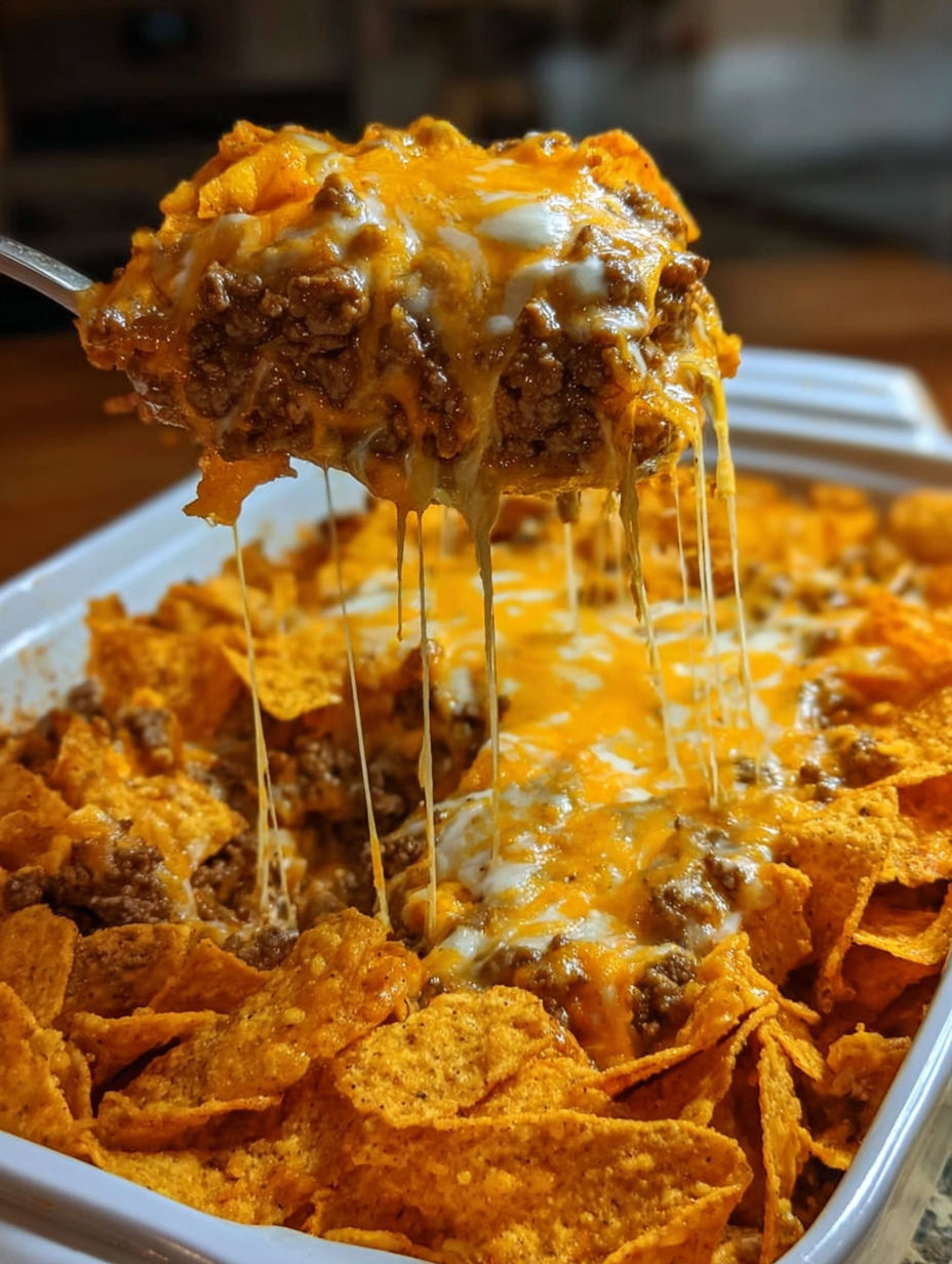 A close up of a delicious looking casserole.
