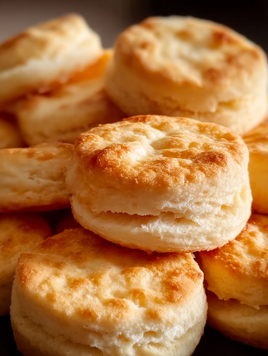 Two biscuits stacked on top of each other.