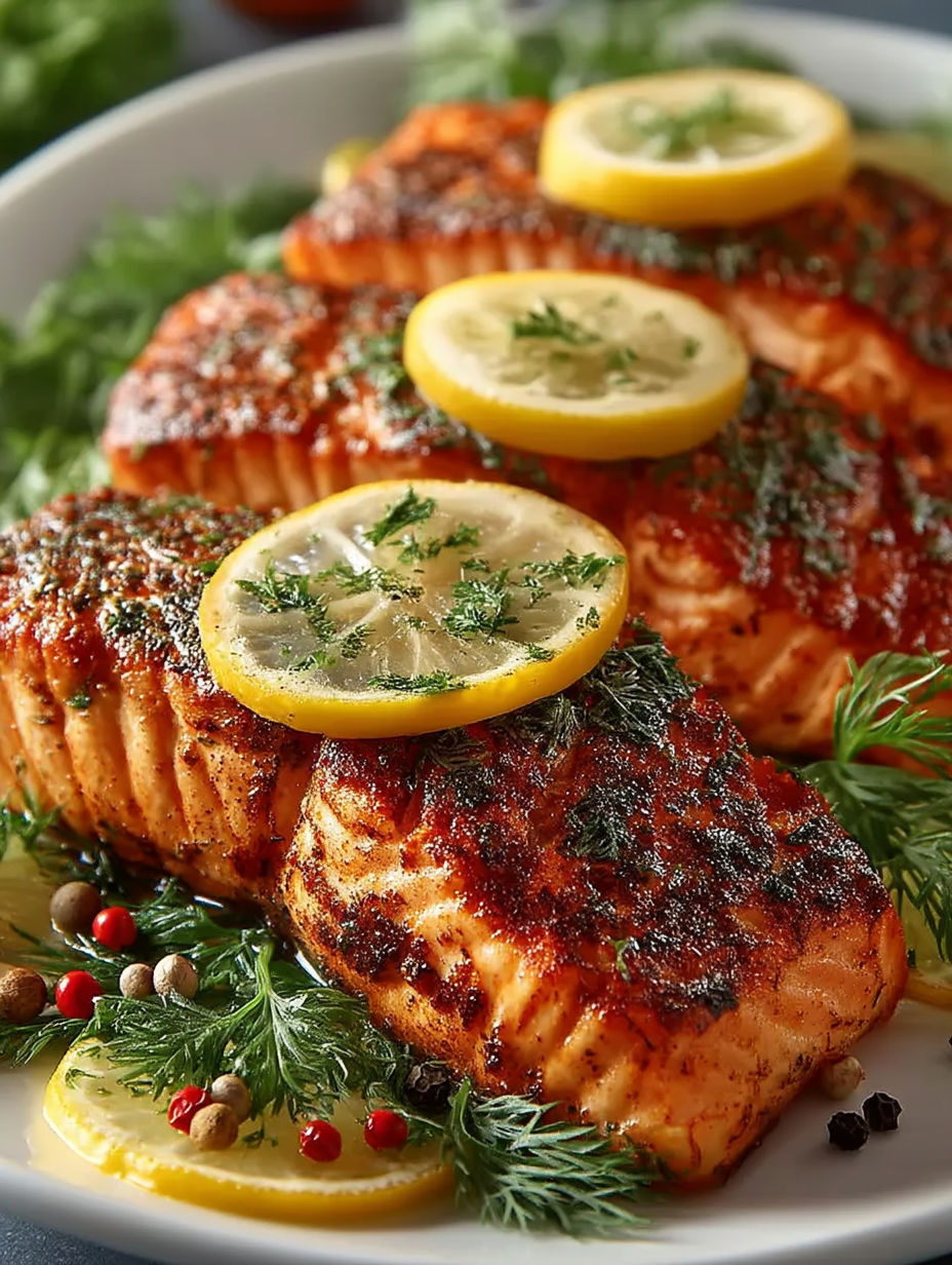 Sous Vide Salmon with Lemon and Herbs.