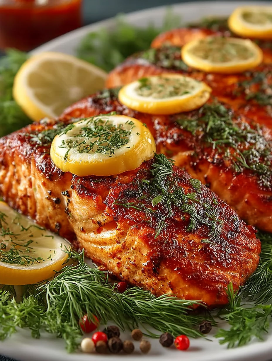 Sous Vide Salmon with Lemon and Herbs.