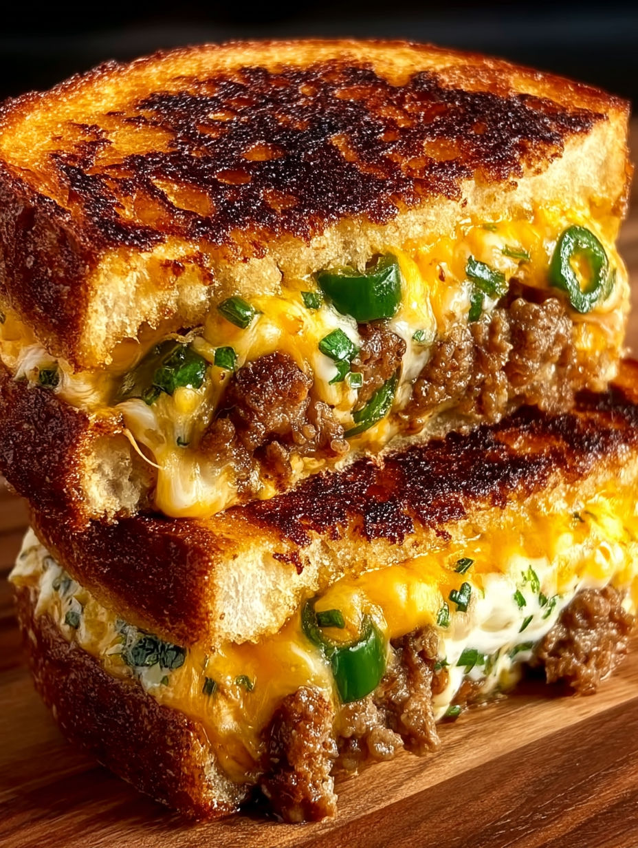 A sandwich with meat and peppers on top.