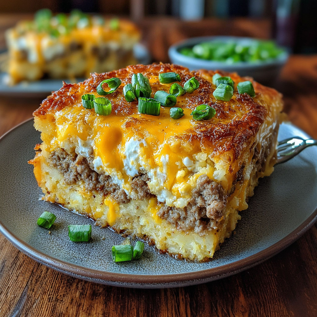 A dish made of sausage, egg, cream cheese and green peppers.