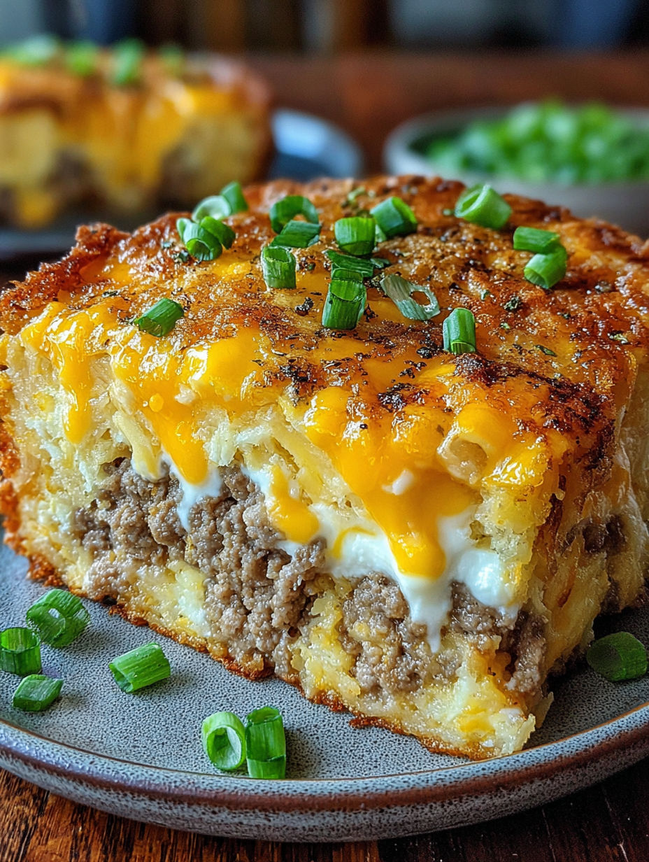 A sausage, egg, and cream cheese dish.