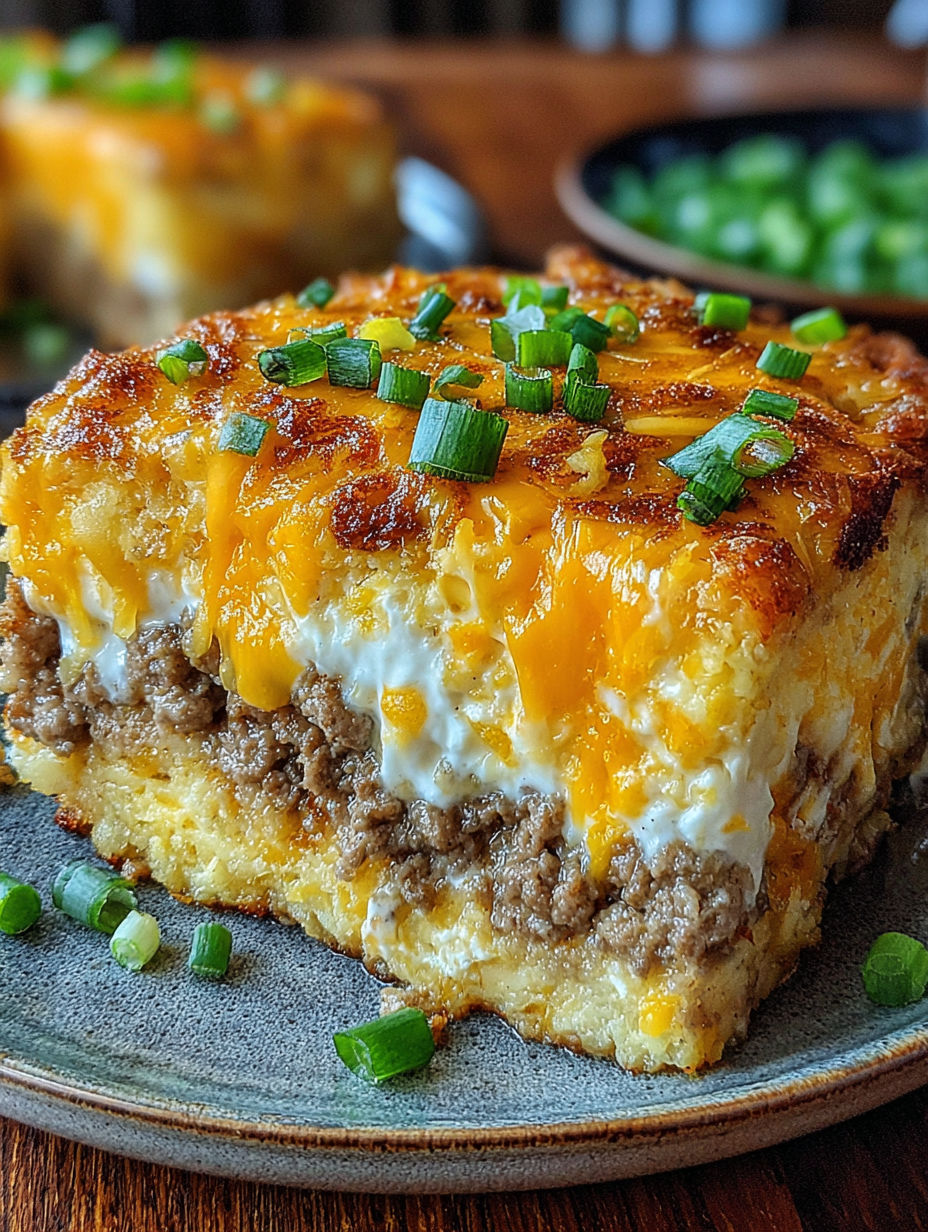 A dish made of sausage, egg, cream cheese and cheese.