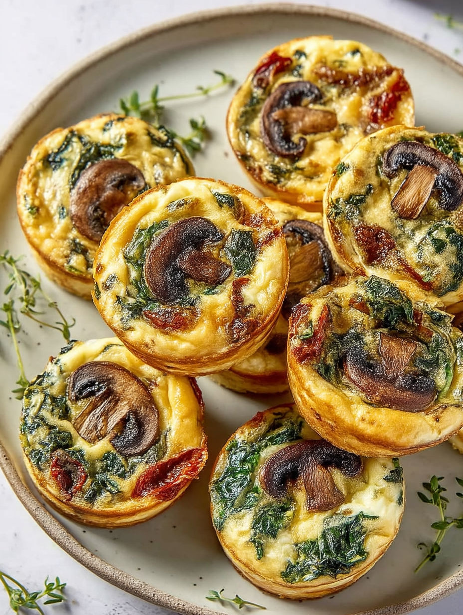 A plate of fluffy kale mushroom bites.