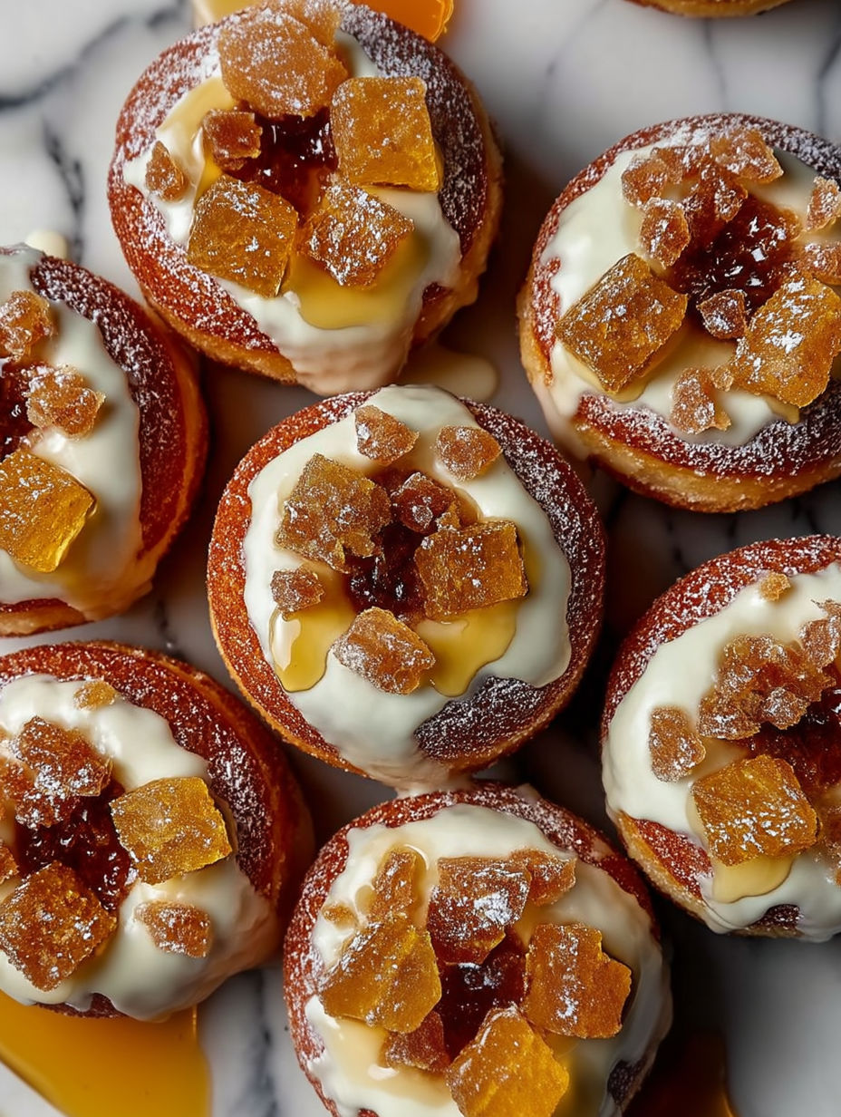 A plate of donuts with a glaze and sugar topping.