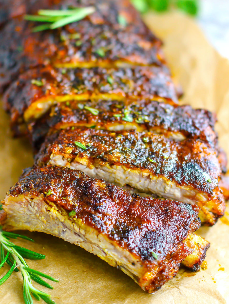 A close up of a pile of ribs on a paper towel.