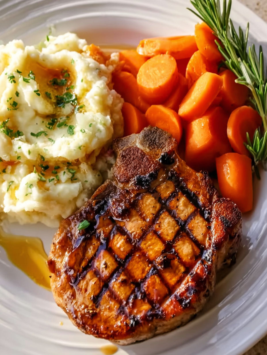 Grilled Balsamic Pork Chops.