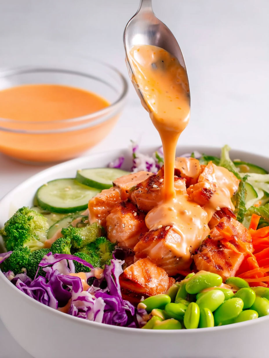 A bowl of food with a spoon in it.