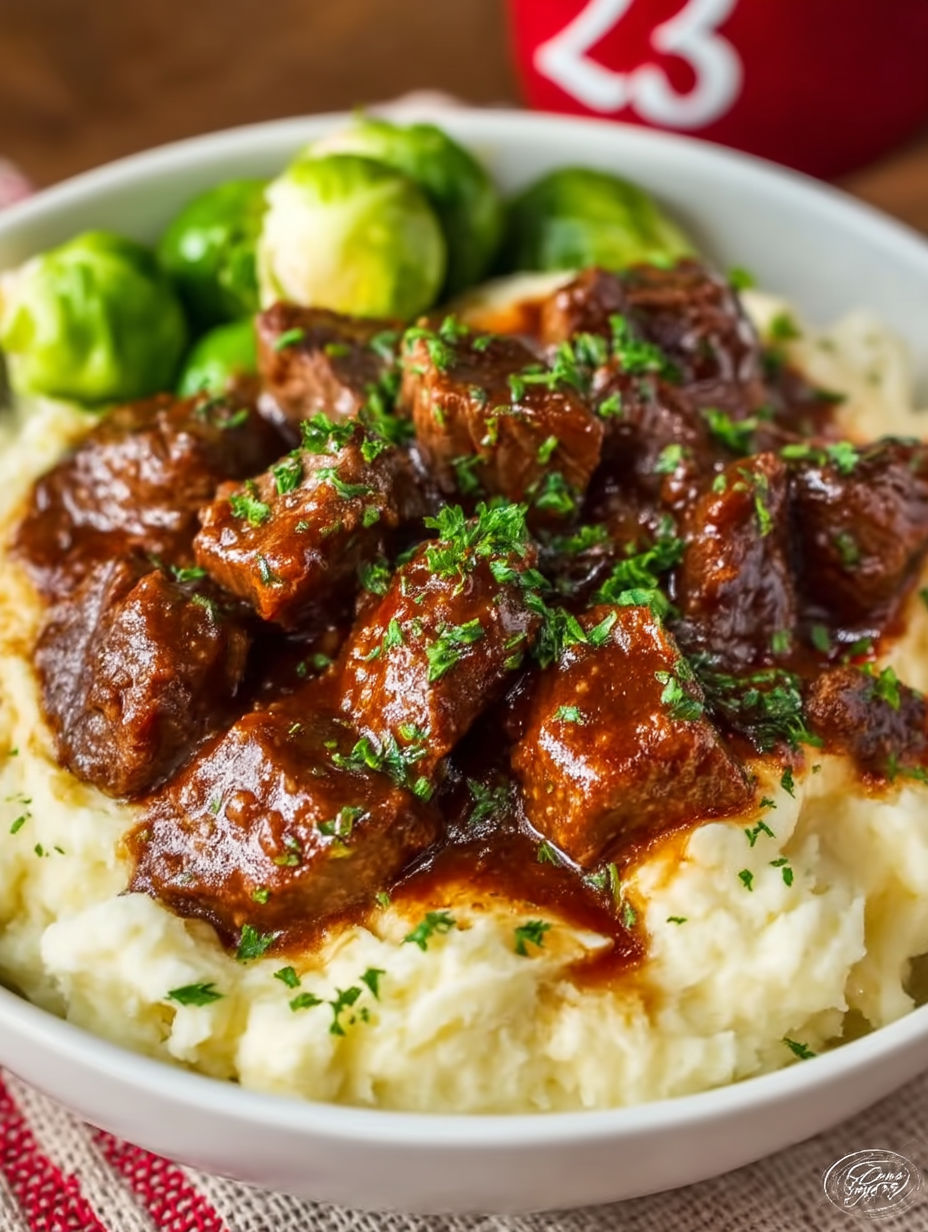 A bowl of meat and vegetables.