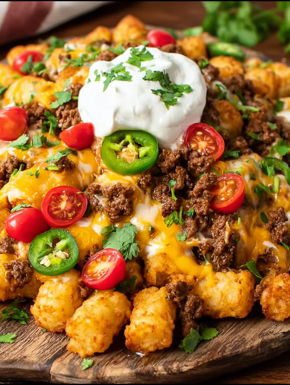 A plate of nachos with cheese and jalapenos.