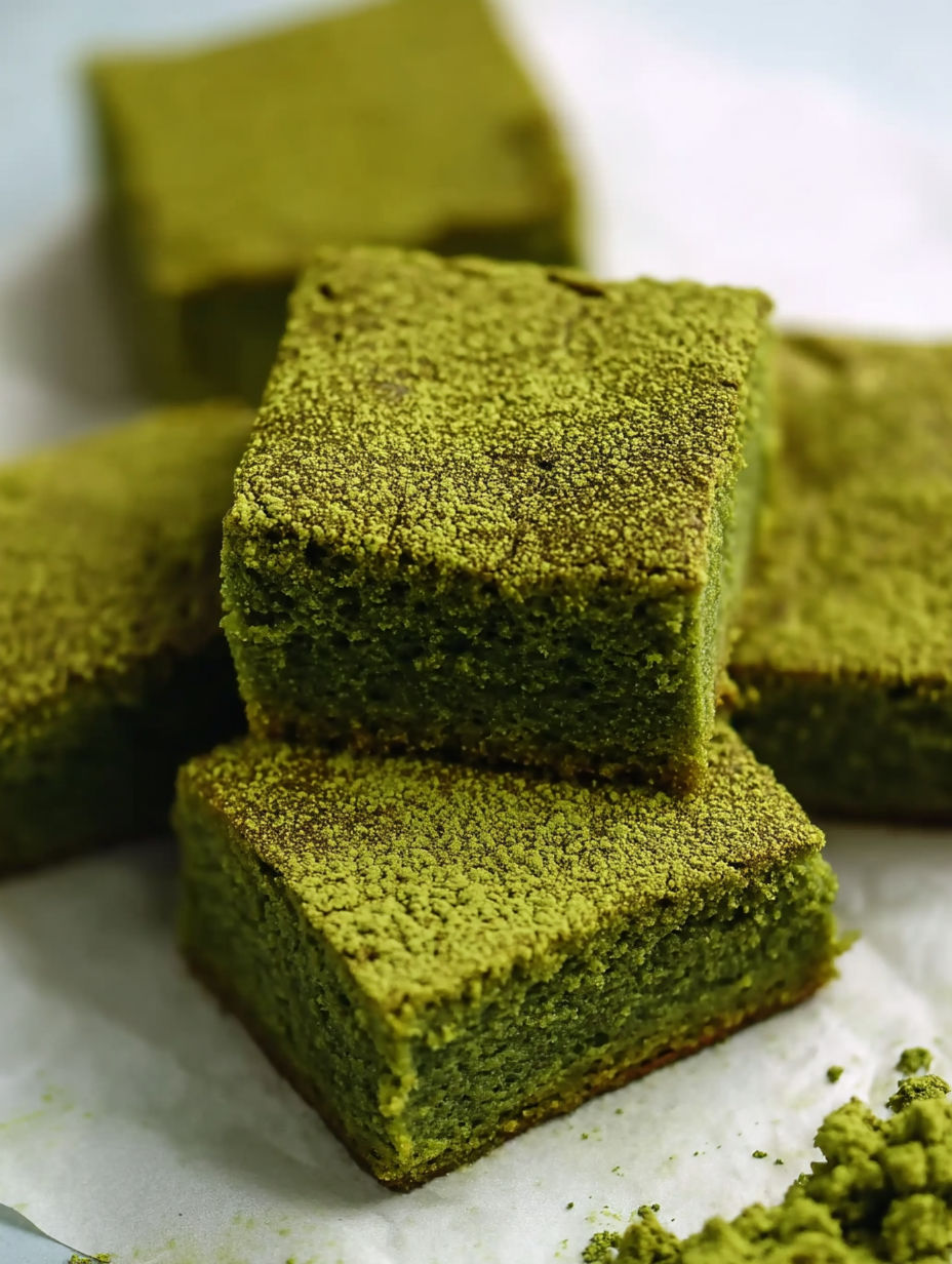 The Best Matcha Brownies ever!.