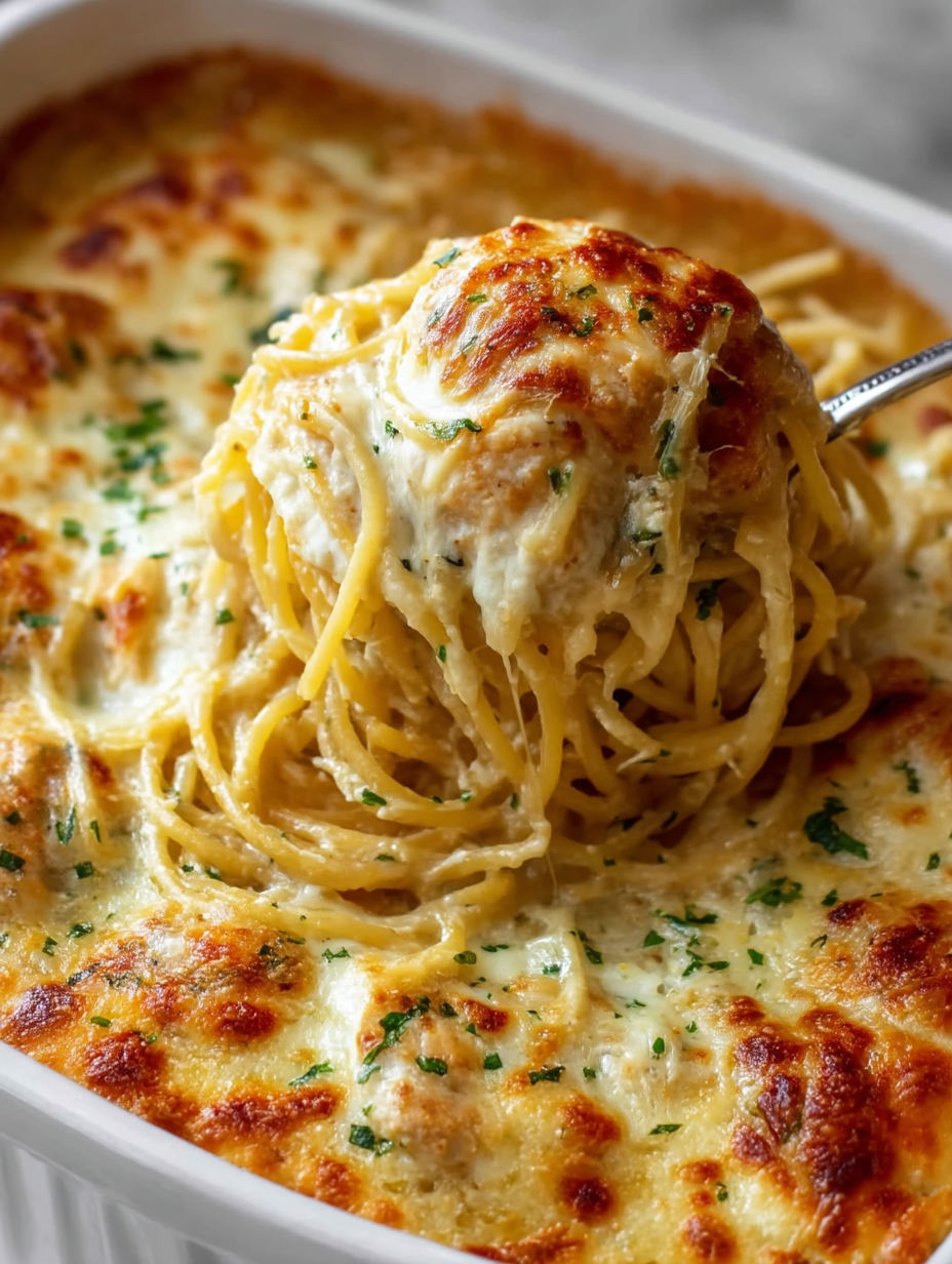 A bowl of white cheddar chicken pasta.