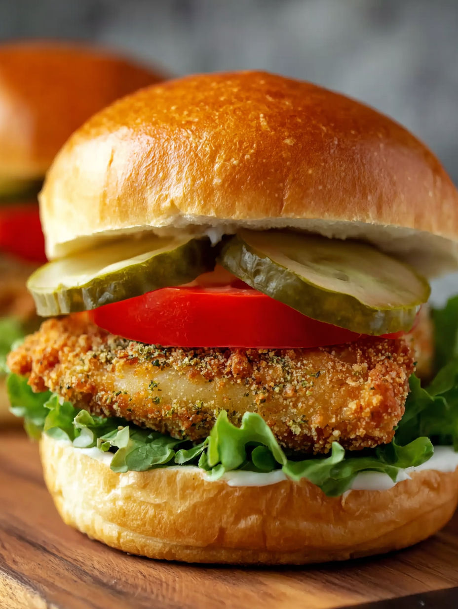 A sandwich with a pickle on top.