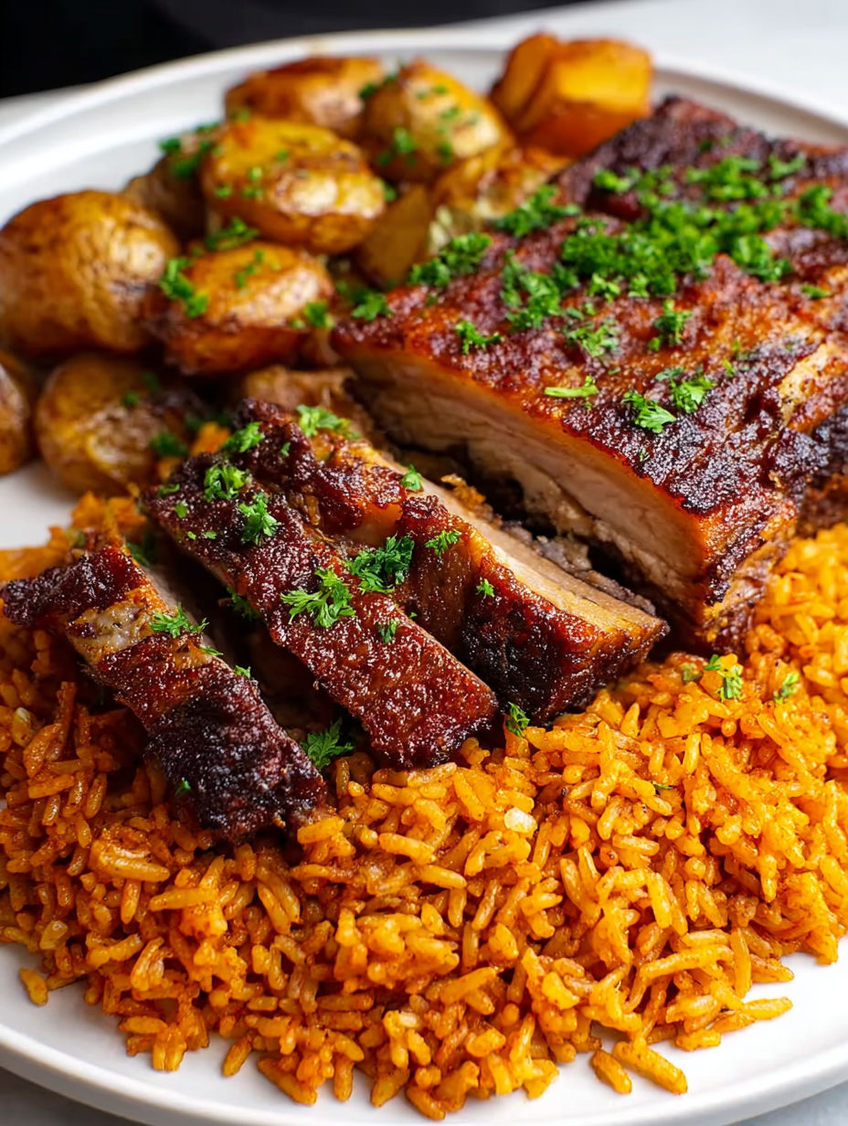 A plate of food with meat and potatoes.