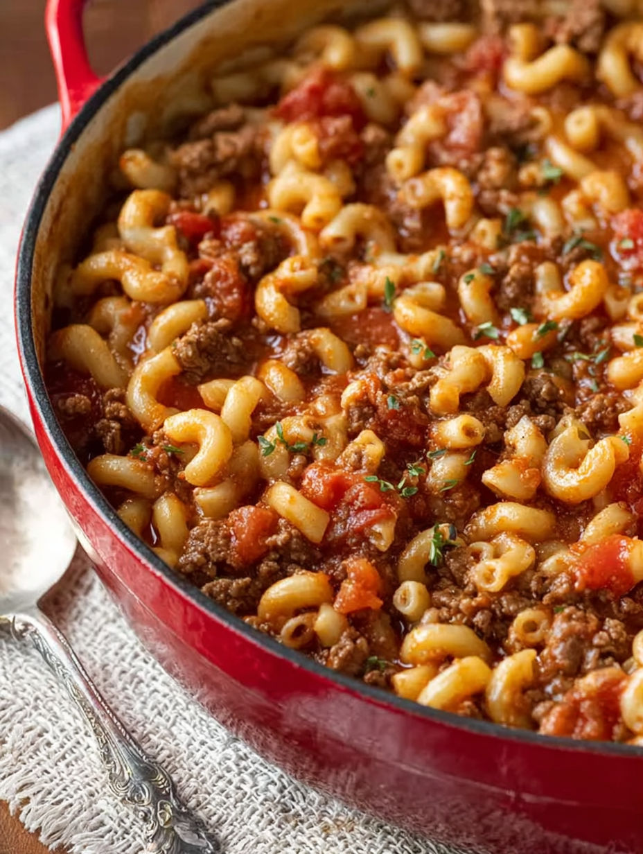 A bowl of old fashioned goulash.