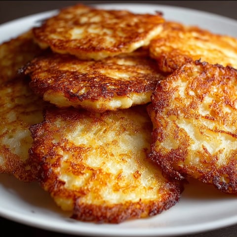 A plate of German potato pancakes.