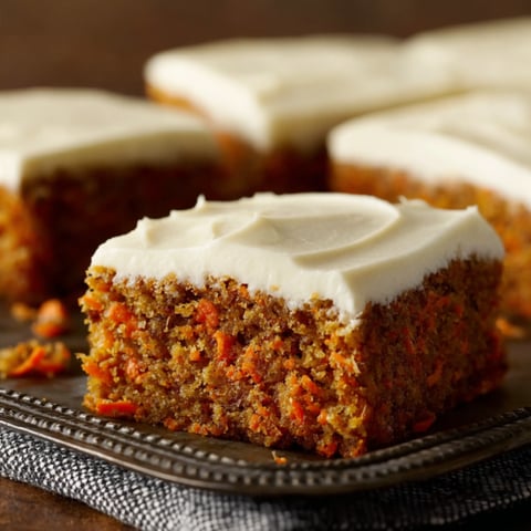 A slice of carrot cake on a plate.