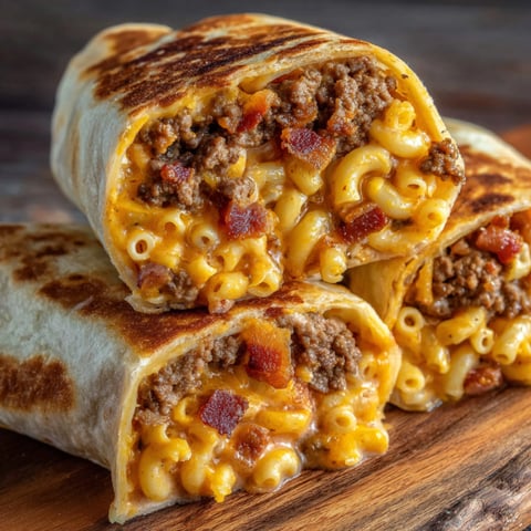 Mac and cheese bacon burger rolls.