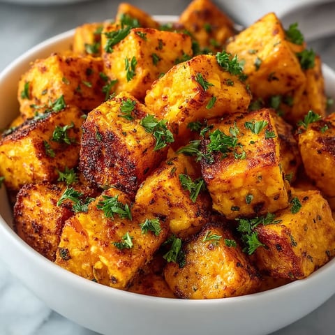 A bowl of sweet potato cubes.