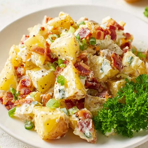 A plate of Mississippi Mud Potatoes.