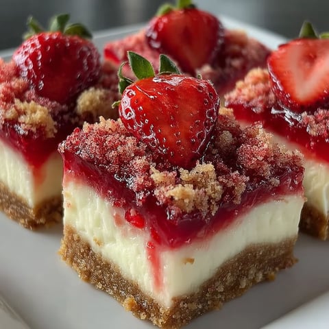 Strawberry crunch cheesecake bites on a plate.