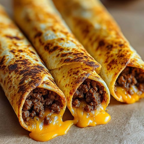 Three garlic butter beef rollups on a table.