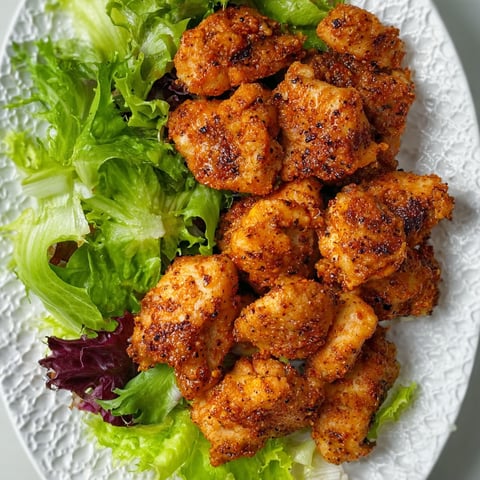 A plate of brown sugar mustard rubbed chicken bites.