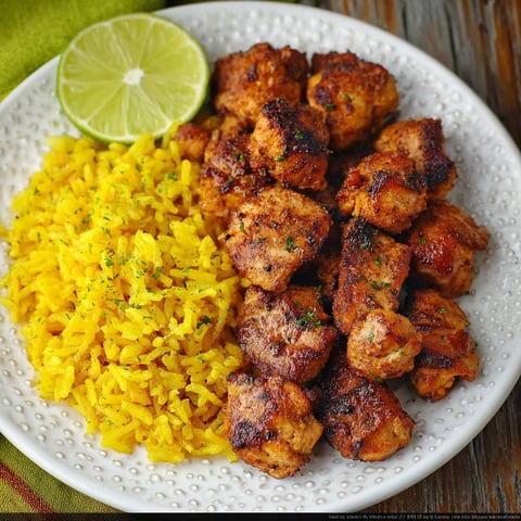 A plate of chili lime chicken bites.