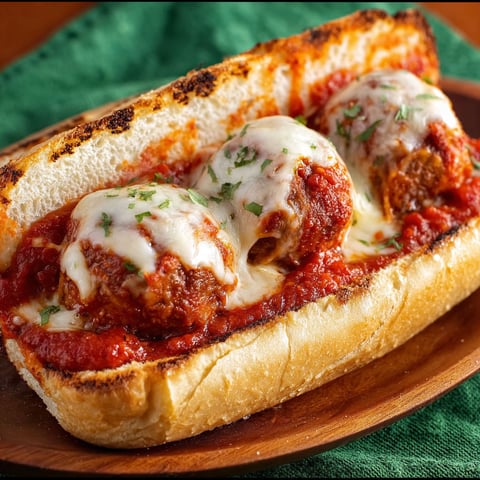 A beef and turkey meatball sub.