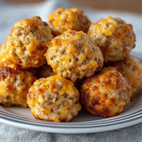 A plate of Bisquick Chicken Sausage Balls.